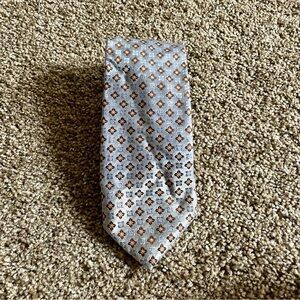 Canali Blue and Brown Patterned Tie